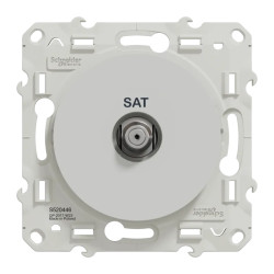 Odace - prise satellite - blanc - type F à visser - S520446 Schneider Electric