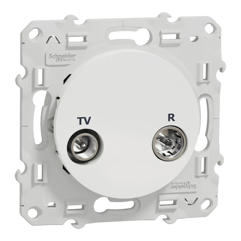 Odace - prise TV/FM - blanc - individuelle - S520451 Schneider Electric