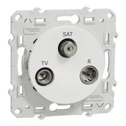 Odace - prise TV/FM/SAT - blanc - 1 entrée - S520461 Schneider Electric