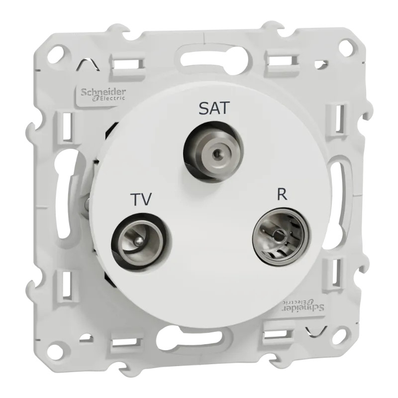Odace - prise TV/FM/SAT - blanc - 1 entrée - S520461 Schneider Electric