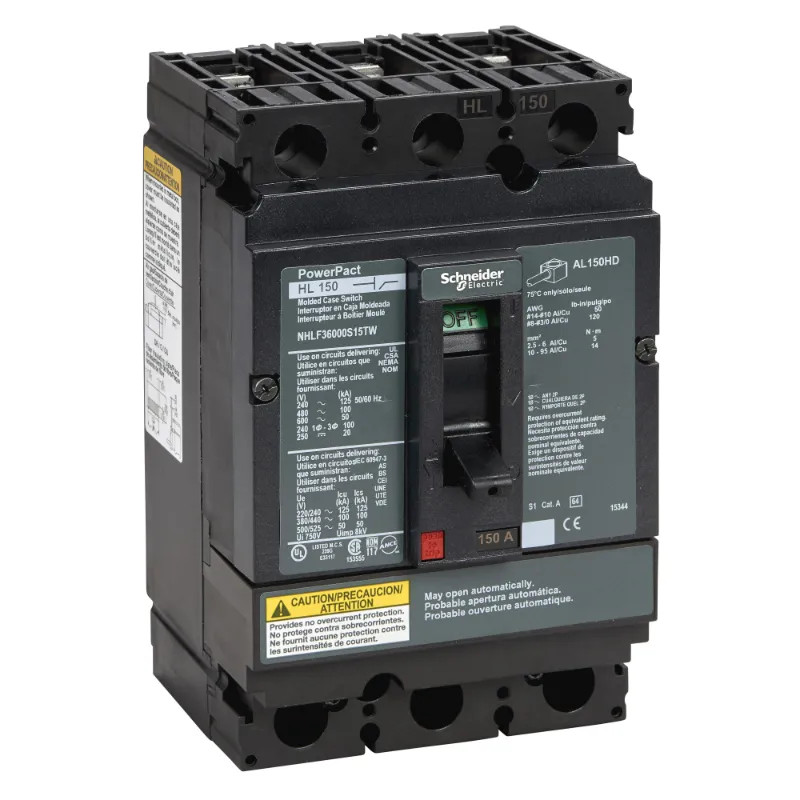 PowerPact - interrupteursectionneur - sans bornes - 150A - 3P - NHLF36000S15TW Schneider Electric