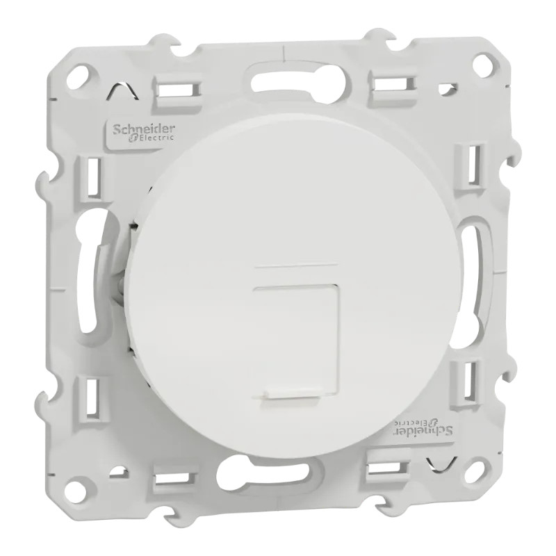 Odace - prise RJ45 cat. 6a STP - grade 3 TV (+multimédia) - blanc - S520477 Schneider Electric