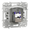 Odace - prise RJ45 cat. 6a STP - grade 3 TV (+multimédia) - blanc - S520477 Schneider Electric