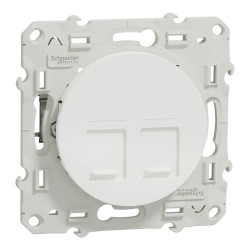 Odace - prise double RJ45 cat.6 STP - grade 2TV min à grade 3TV - blanc - S520486 Schneider Electric