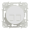 Odace - prise double RJ45 cat.6 STP - grade 2TV min à grade 3TV - blanc - S520486 Schneider Electric