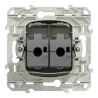 Odace - prise double RJ45 cat.6 STP - grade 2TV min à grade 3TV - blanc - S520486 Schneider Electric