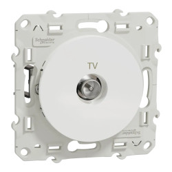 Odace - prise TV - blanc - griffes montées - S525445 Schneider Electric