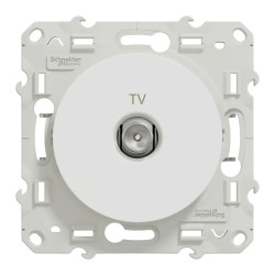 Odace - prise TV - blanc - griffes montées - S525445 Schneider Electric