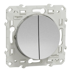 Odace - double va-et-vient - aluminium  - connexion rapide - S530214 Schneider Electric