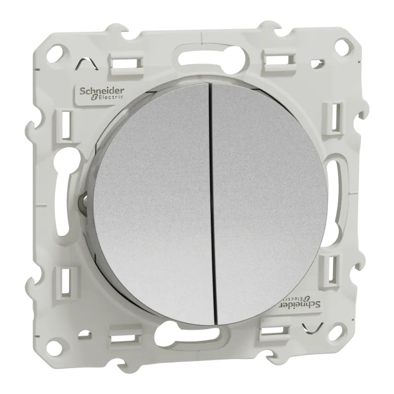 Odace - double va-et-vient - aluminium  - connexion rapide - S530214 Schneider Electric