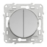 Odace - double poussoir - aluminium  - connexion rapide - S530216 Schneider Electric