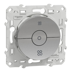 Odace - interrupteur VMC - aluminium - avec position arrêt - S530243 Schneider Electric