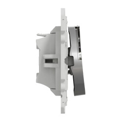 Odace - poussoir avec porte-étiquette - aluminium - S530266 Schneider Electric