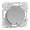 Odace - poussoir lumineux - aluminium - 10A - voyant LED bleu 0,15mA - S530276 Schneider Electric