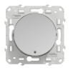 Odace - poussoir lumineux - aluminium - 10A - voyant LED bleu 0,15mA - S530276 Schneider Electric