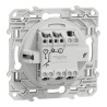 Odace - poussoir lumineux - aluminium - 10A - voyant LED bleu 0,15mA - S530276 Schneider Electric