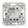 Odace - poussoir lumineux - aluminium - 10A - voyant LED bleu 0,15mA - S530276 Schneider Electric