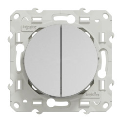 Odace - va-et-vient + poussoir - alu- 10A - poussoir NO/NF - S530285 Schneider Electric