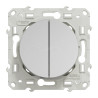 Odace - va-et-vient + poussoir - alu- 10A - poussoir NO/NF - S530285 Schneider Electric