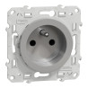 Odace - prise de courant 2P+T alu - 4 connexions rapides par pôle - S530049 Schneider Electric