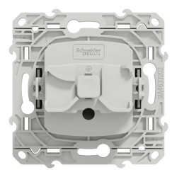 Odace - prise de courant 2P+T alu - 4 connexions rapides par pôle - S530049 Schneider Electric