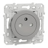 Odace - prise de courant 2P+T affleurante - aluminium- connexion rapide - S530052 Schneider Electric
