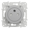 Odace - prise de courant 2P+T affleurante - aluminium- connexion rapide - S530052 Schneider Electric