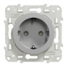 Odace - prise de courant 2P+T - aluminium- standard Schuko allemand - S530057 Schneider Electric
