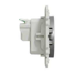 Odace - prise de courant 2P+T - aluminium- standard Schuko allemand - S530057 Schneider Electric