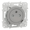 Odace - prise affleurante + USB C10.5W - aluminium - S530089 Schneider Electric
