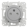 Odace - prise affleurante + USB C10.5W - aluminium - S530089 Schneider Electric