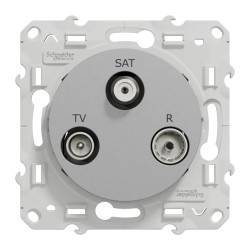 Odace - prise TV/FM/SAT - aluminium - 1 entrée - S530461 Schneider Electric