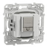 Odace - prise TV/FM/SAT - aluminium - 1 entrée - S530461 Schneider Electric