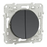 Odace - double va-et-vient anthracite - S540214 Schneider Electric
