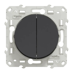 Odace - double va-et-vient anthracite - S540214 Schneider Electric