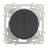 Odace - double va-et-vient anthracite - S540214 Schneider Electric