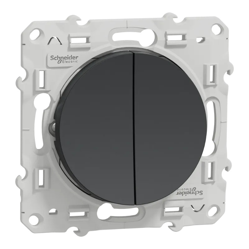 Odace - double poussoir anthracite - S540216 Schneider Electric