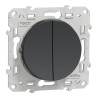Odace - double poussoir anthracite - S540216 Schneider Electric