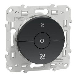 Odace - interrupteur VMC avec position arrêt -  anthracite - S540243 Schneider Electric