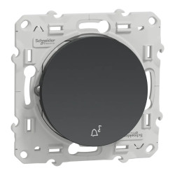 Odace - poussoir à fermeture - anthracite - 10A - S540246 Schneider Electric