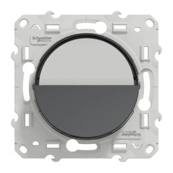 Odace - poussoir avec porte-étiquette anthracite - S540266 Schneider Electric