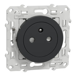 Odace - prise de courant 2P+T affleurante - anthracite -avec griffes - S545052 Schneider Electric