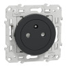 Odace - prise de courant 2P+T affleurante - anthracite -avec griffes - S545052 Schneider Electric