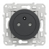 Odace - prise de courant 2P+T affleurante - anthracite -avec griffes - S545052 Schneider Electric