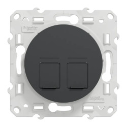 ODACE SUPPORT 2xRJ45 ANTH - S540410 Schneider Electric