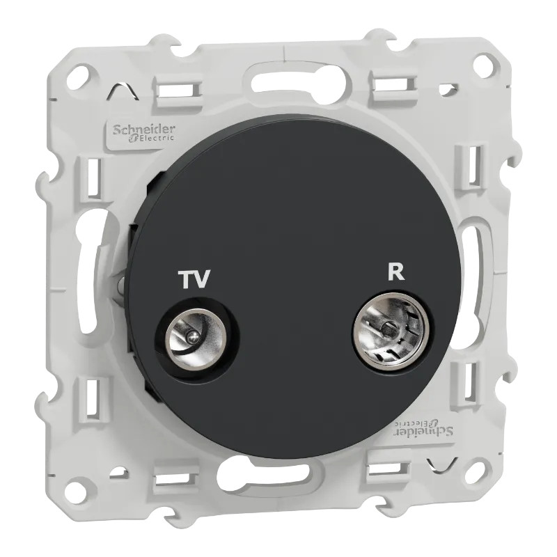 Odace - prise TV/FM - anthracite - individuelle - S540451 Schneider Electric
