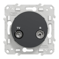 Odace - prise TV/FM - anthracite - individuelle - S540451 Schneider Electric