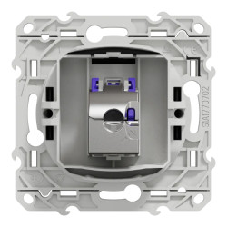 Odace - prise RJ45 cat. 6a STP - grade 3 TV (+multimédia) - anthracite - S540477 Schneider Electric