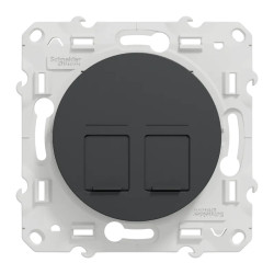 ODACE DBL RJ45 CAT6 UTP ANTH - S540485 Schneider Electric