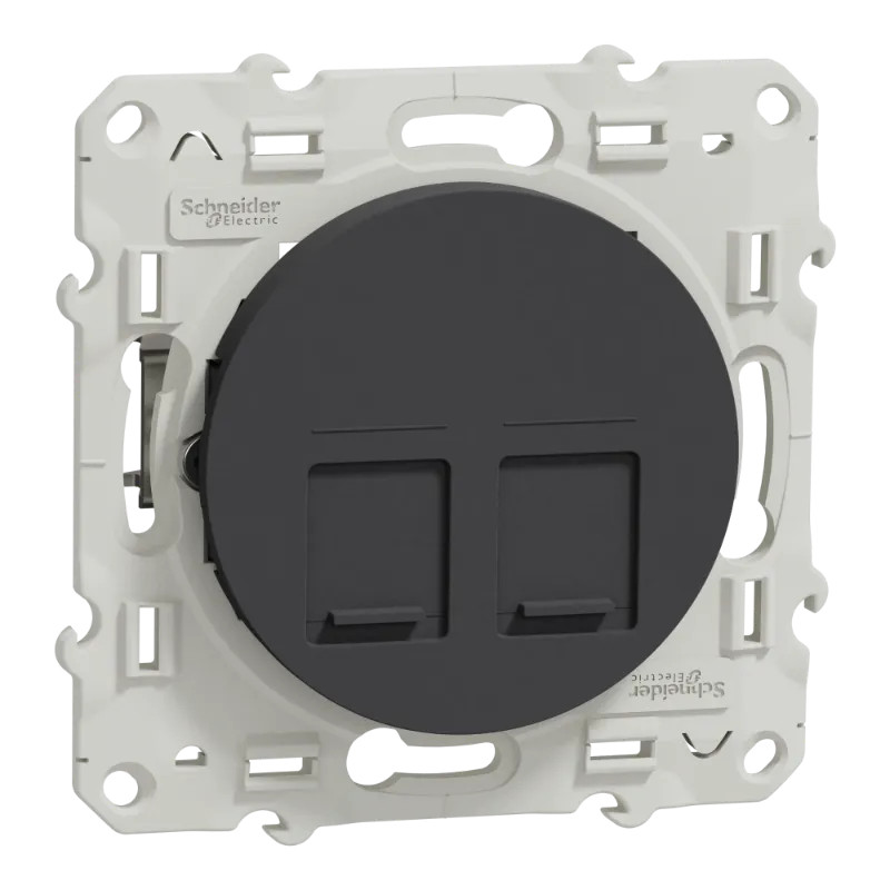 ODACE DBL RJ45 CAT6 STP ANTH - S540486 Schneider Electric